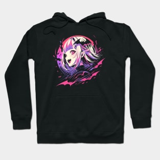 Blood Moon Anime Girl Hoodie